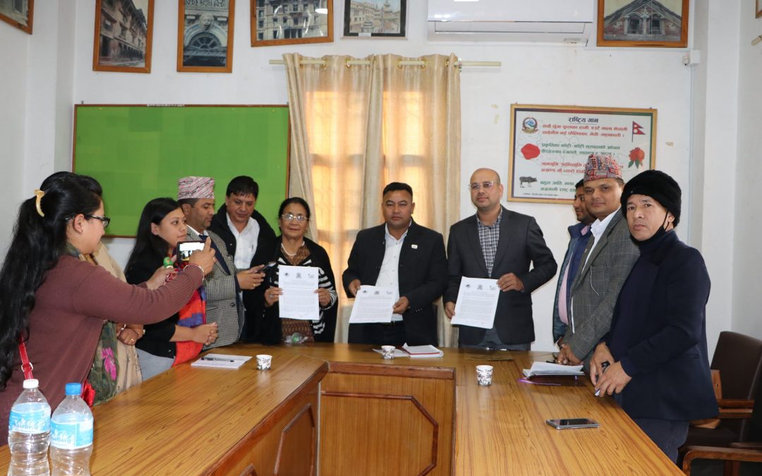 MoU signing with Dhulikhel Municipality and International Development Institute (IDI)
